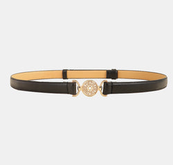 Rhinestone Decor PU Leather Belt