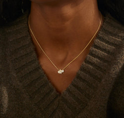18K Gold-Plated 925 Sterling Silver Zircon Heart Necklace