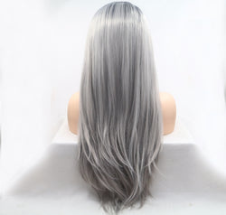 13*3" Lace Front Wigs Synthetic Long Straight 24" 130% Density