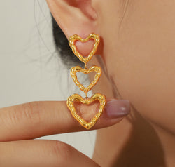 Titanium Steel Heart Earrings