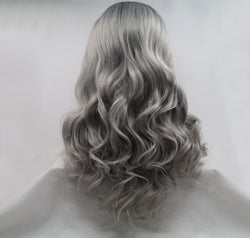 13*3" Lace Front Wigs Synthetic Long Wavy 24" 130% Density