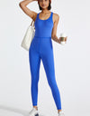 Crisscross Back Wide Strap Active Jumpsuit