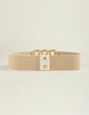 Zinc Alloy Buckle Elastic Wide Belt