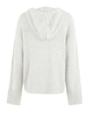 Drawstring Button Up Hooded Cardigan
