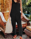 Double Take Full Size Sleeveless Straight Jumpsuit