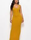 Scoop Neck Wide Strap Maxi Dress