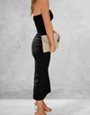 Slit Tube Midi Dress