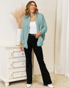 Open Front  Cardigan with Pockets