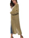 Long Sleeve Open Front Buttoned Cardigan