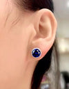 Contrast 2 Carat Moissanite Platinum-Plated Stud Earrings