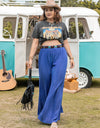 Plus Size Striped Wide-Leg Pants