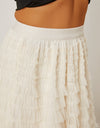 Ruched High Waist Tiered Skirt