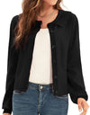 Collared Long Sleeve Button Down Cardigan
