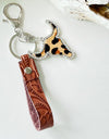 Rhinestone Bull Keychain