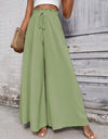 Tied High Waist Wide Leg Pants