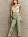 Tie Waist Long Pants