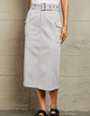 HYFVE Professional Poise Buckled Midi Skirt