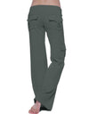 Mid Waist Pants with Pockets