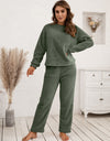 Ivy Lane Teddy Long Sleeve Top and Pants Lounge Set