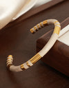Enamel Titanium Steel Cuff Bracelet