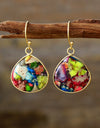 18K Gold-Plated Natural Stone Earrings