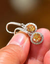 Platinum-Plated 2 Carat Moissanite Drop Earrings