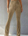 Ribbed High Waist Flare Pants