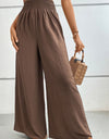 Wide Waistband Relax Fit Long Pants