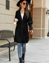 Open Front Lantern Sleeve Cardigan