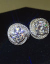 6 Carat Moissanite 925 Sterling Silver Earrings