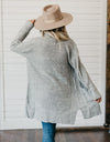High-Low Open Front Cardigan with Pockets