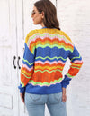 Open Front Openwork Cardigan
