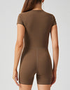Half Zip Short Sleeve Active Romper