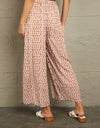 Polka Dot High Waist Wide Leg Pants with Pockets
