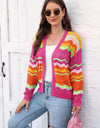 Open Front Openwork Cardigan