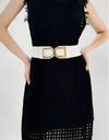 Double D Buckle PU Belt