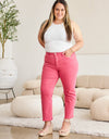 RFM Crop Dylan Full Size Tummy Control High Waist Raw Hem Jeans