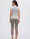 Round Neck Short Sleeve Active T-Shirt
