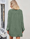 Cable-Knit Long Sleeve Cardigan