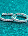 Moissanite 925 Sterling Silver Huggie Earrings