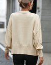 Button-Up Dropped Shoulder Cardigan