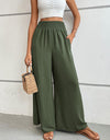 Wide Waistband Relax Fit Long Pants