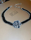 Alloy Crystal Rose Necklace