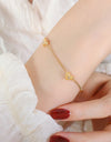 Titanium Steel Zircon Heart Bracelet