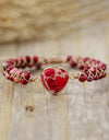 Handmade Heart Shape Natural Stone Bracelet