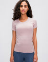 Round Neck Short Sleeve Active T-Shirt