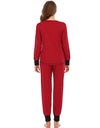 Round Neck Top and Pants Lounge Set