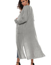 Long Sleeve Open Front Buttoned Cardigan