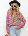V-Neck Long Sleeve Cardigan