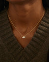18K Gold-Plated 925 Sterling Silver Zircon Heart Necklace
